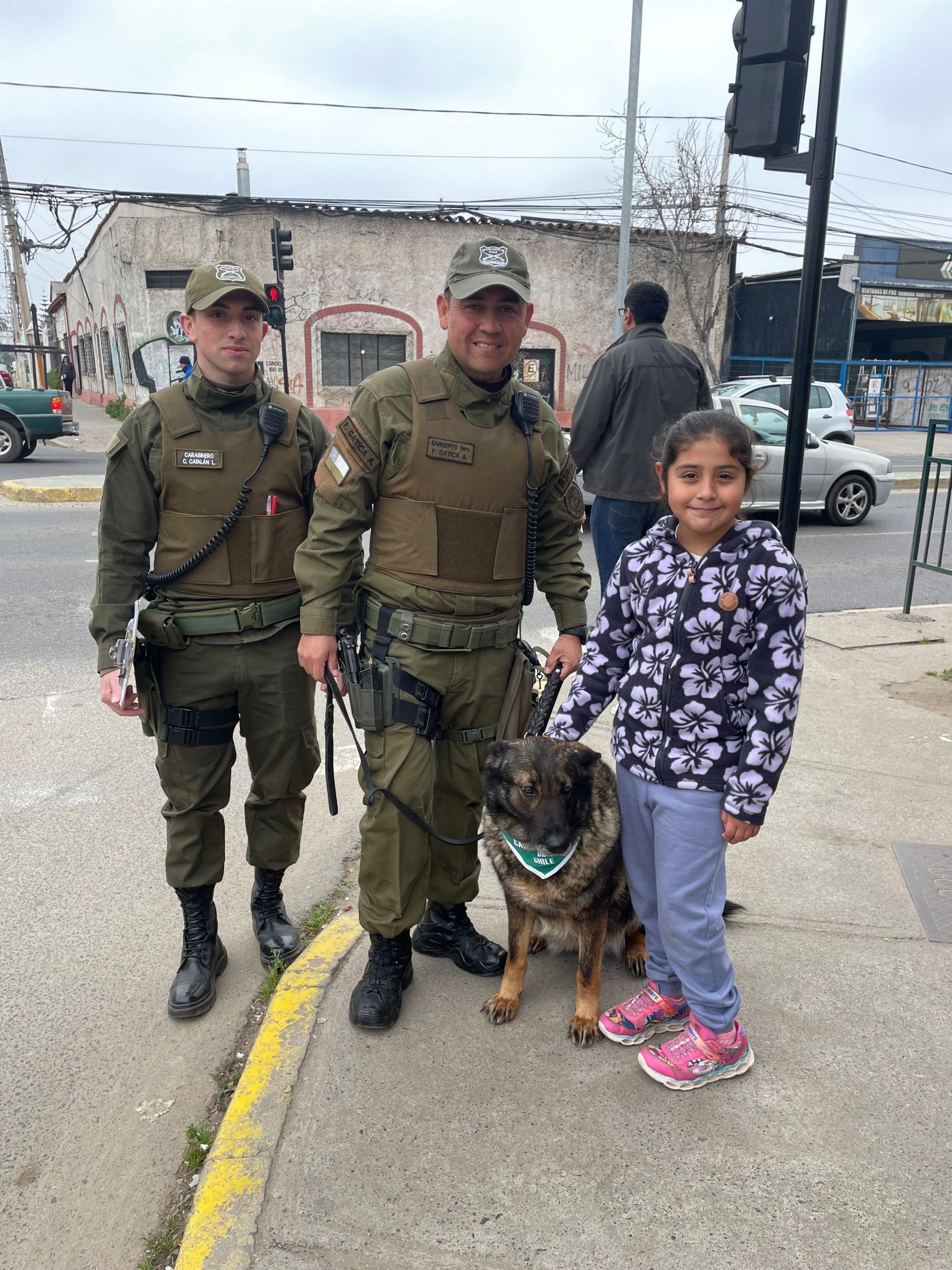 El sargento Gatica y Fiona la dupla policial que cuida las calles de Quillota