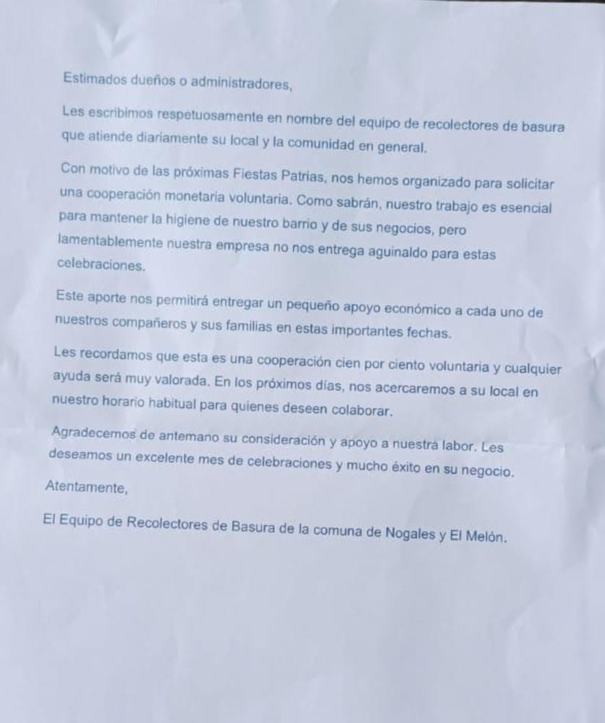 Falsos recolectores de aseo están pidiendo donaciones en Nogales