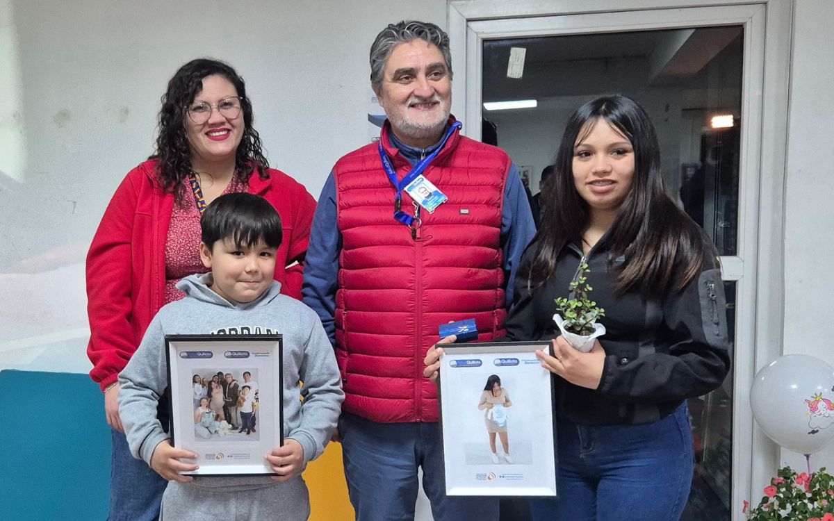 Con grabaciones de los latidos del bebé y sesiones de foto reciben a nuevos quillotanos
