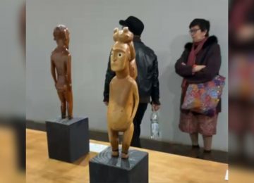 Muestra de esculturas de la cultura Rapa Nui llegó a La Ligua