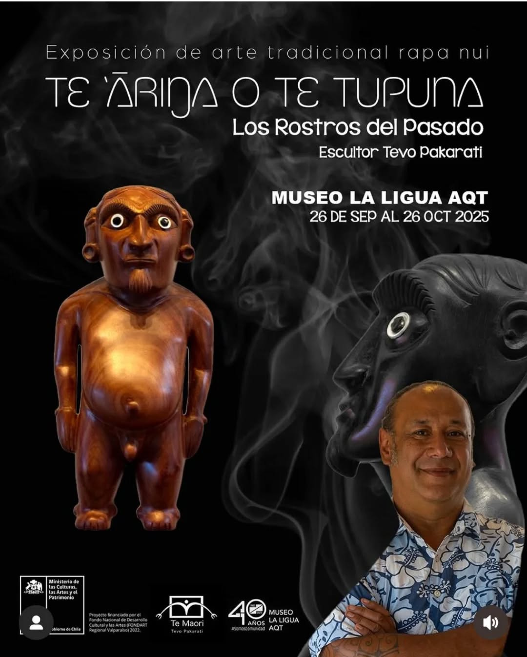 Muestra de esculturas de la cultura Rapa Nui llegó a La Ligua
