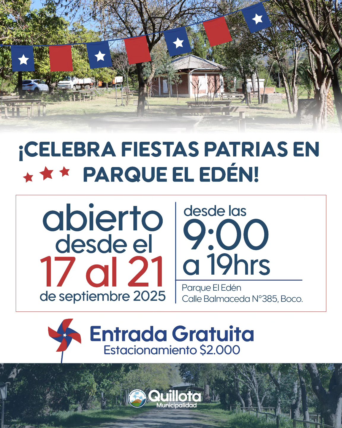 Quillota Así serán las Fiestas Patrias en El Edén y el Parque Aconcagua
