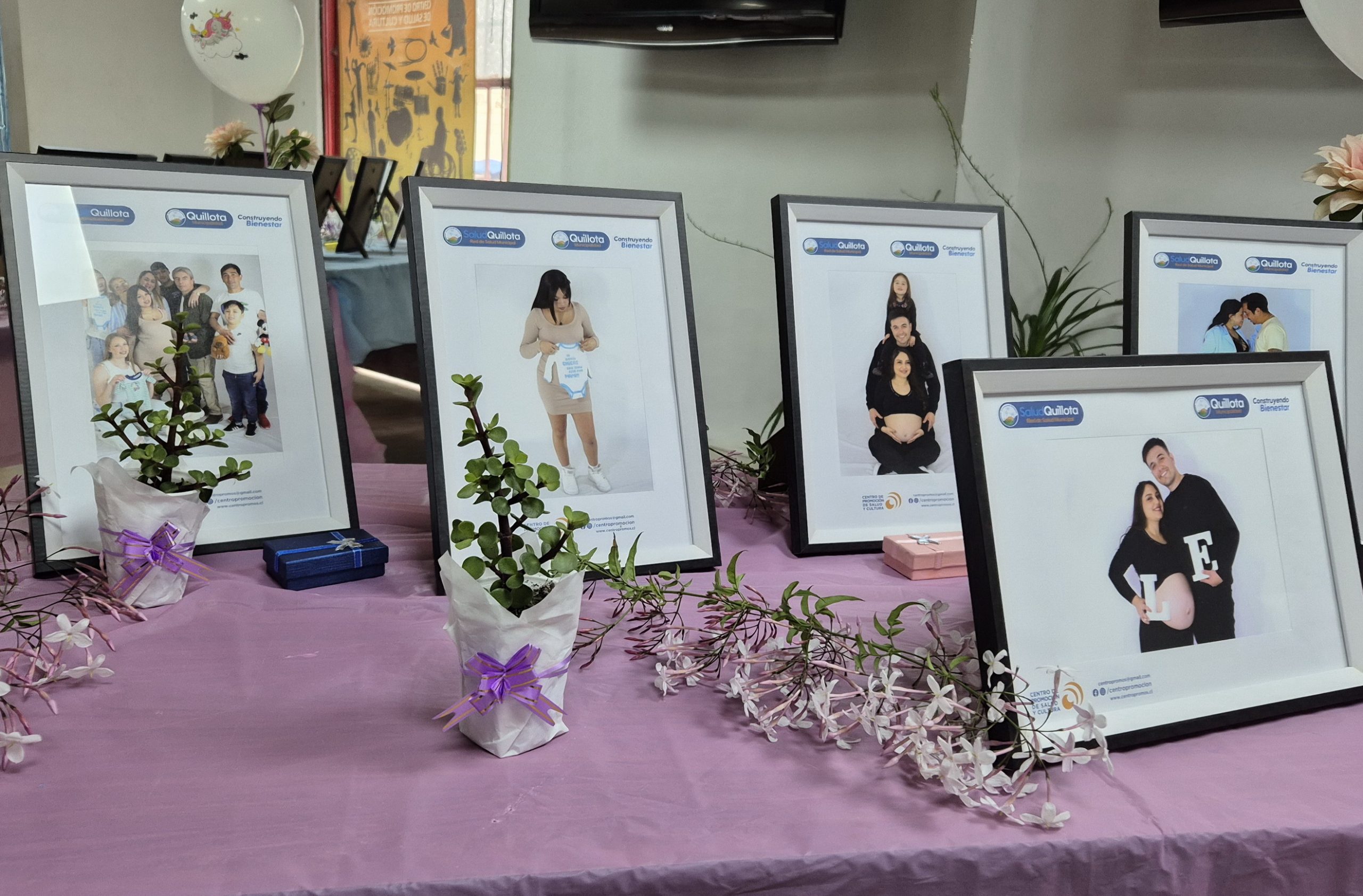 Con grabaciones de los latidos del bebé y sesiones de foto reciben a nuevos quillotanos