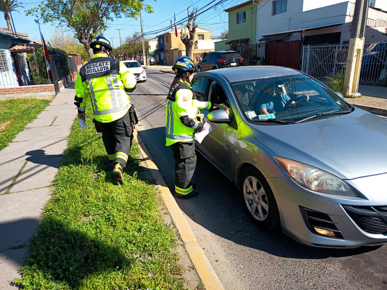 Recrean accidentes en Quillota y La Calera en un llamado a celebrar con responsabilidad