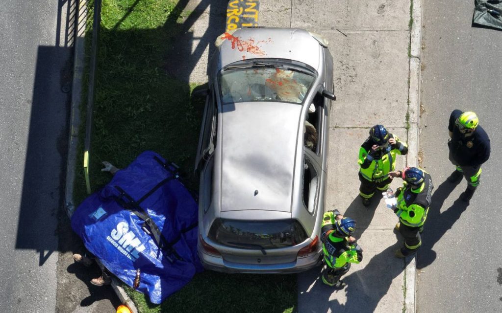 Recrean accidentes en Quillota y La Calera en un llamado a celebrar con responsabilidad