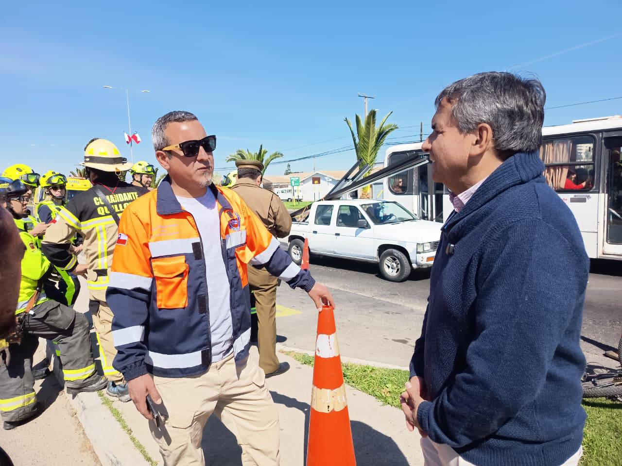 Recrean accidentes en Quillota y La Calera en un llamado a celebrar con responsabilidad
