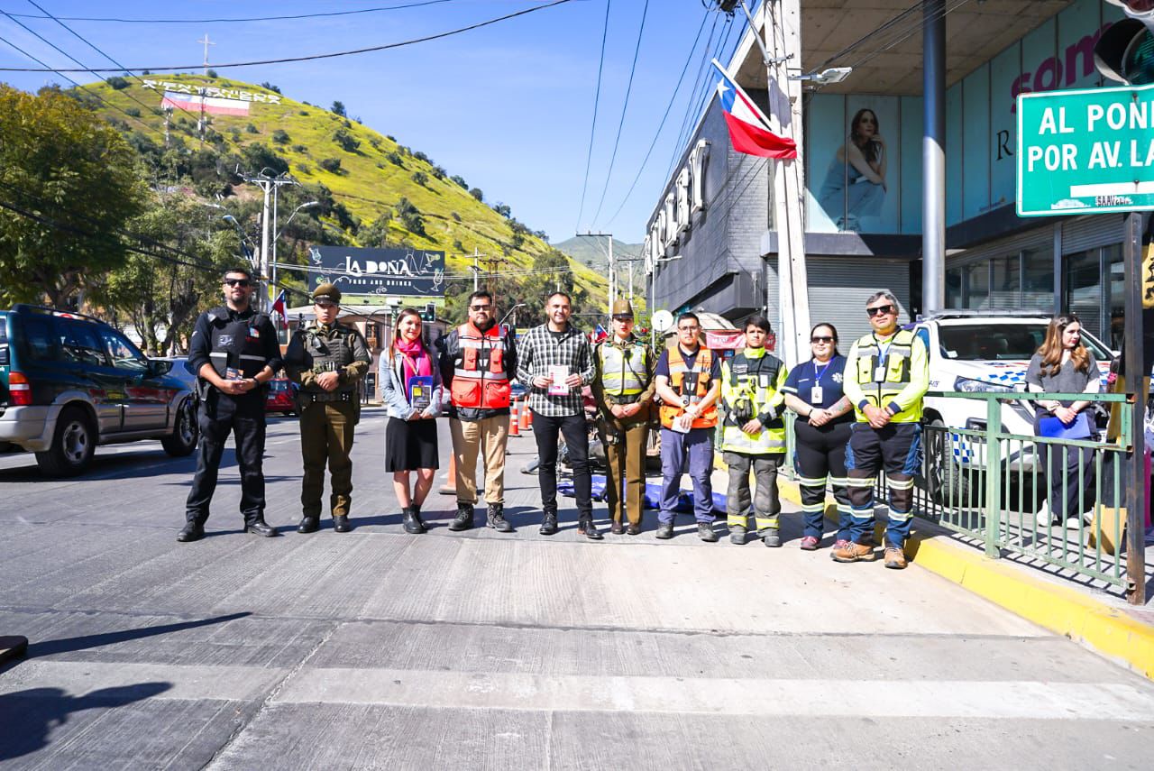 Recrean accidentes en Quillota y La Calera en un llamado a celebrar con responsabilidad