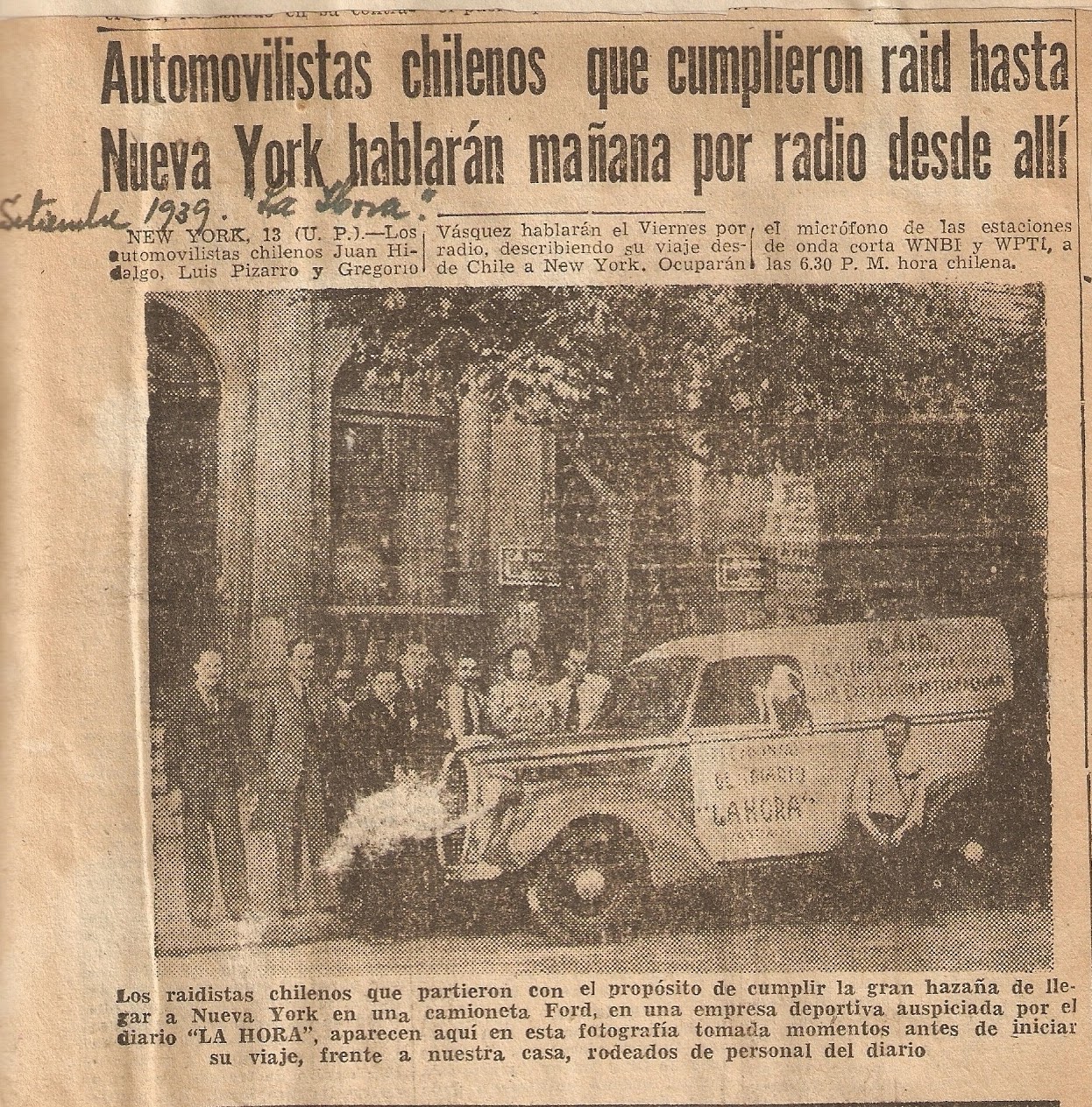 La increíble aventura de tres caleranos que viajaron en auto de La Calera a Nueva York