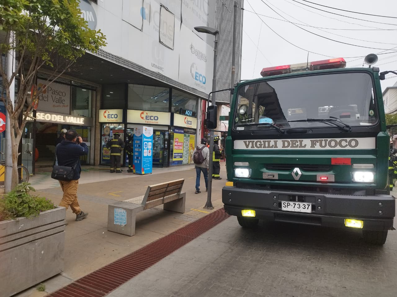 Quillota Se produjo amago de incendio en el Paseo del Valle
