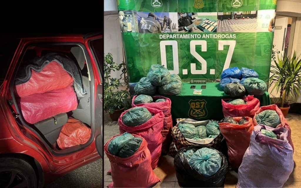 Sorprenden a conductor trasladando 98 kilos de droga en Longotoma