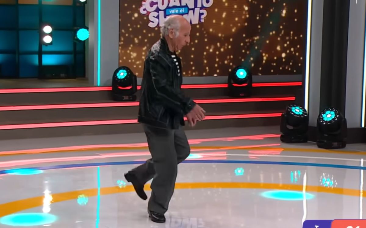 [VIDEO] Crucino de 82 años se lució con sus pasos de baile en la TV