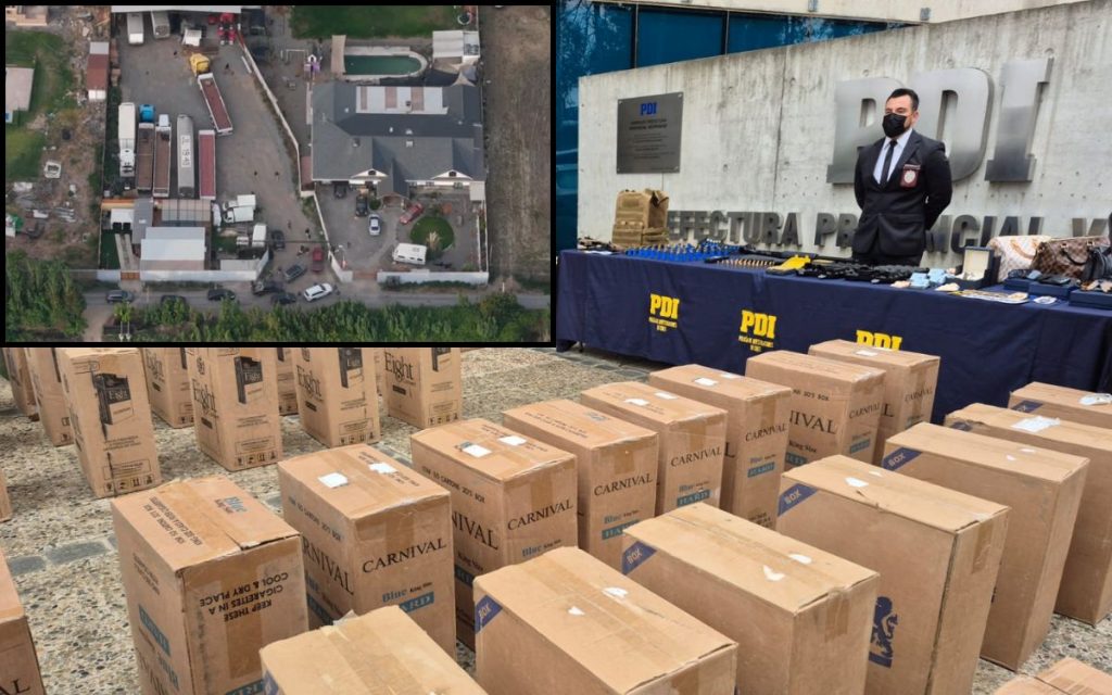 Caen en Quillota 12 miembros de banda de contrabando de cigarros