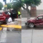 Camioneta y auto colisionaron en el centro de Quillota
