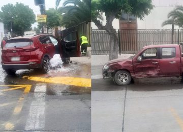 Camioneta y auto colisionaron en el centro de Quillota