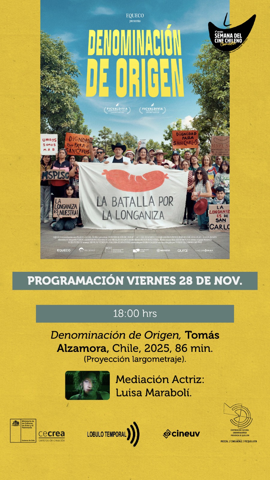 Con estas funciones se celebra la Semana del Cine en La Ligua