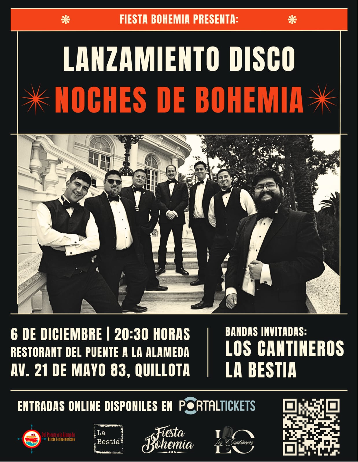 Grupo quillotano de boleros, Fiesta Bohemia, lanza su primer álbum