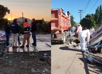 Inicia limpieza de casa incendiada en San Pedro: siniestro dejó 5 damnificados