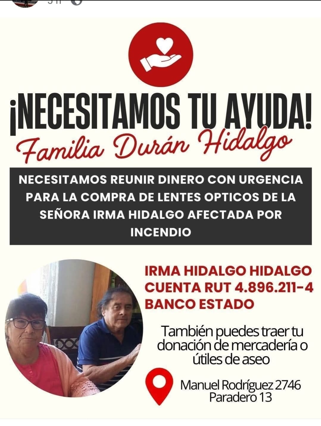 Inician campaña solidaria para apoyar a las víctimas del incendio en Hijuelas