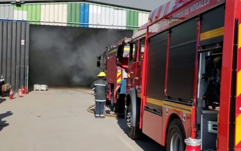 Nogales: Incendio afectó a bodega que almacenaba productos de papel