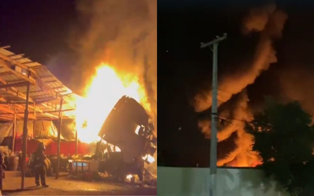 [VIDEO] Incendio destruyó dos camiones en Quillota