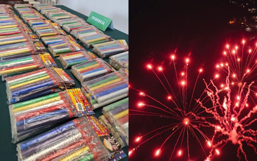 Calerana encontró 719 fuegos artificiales en su casa y los entregó a Carabineros