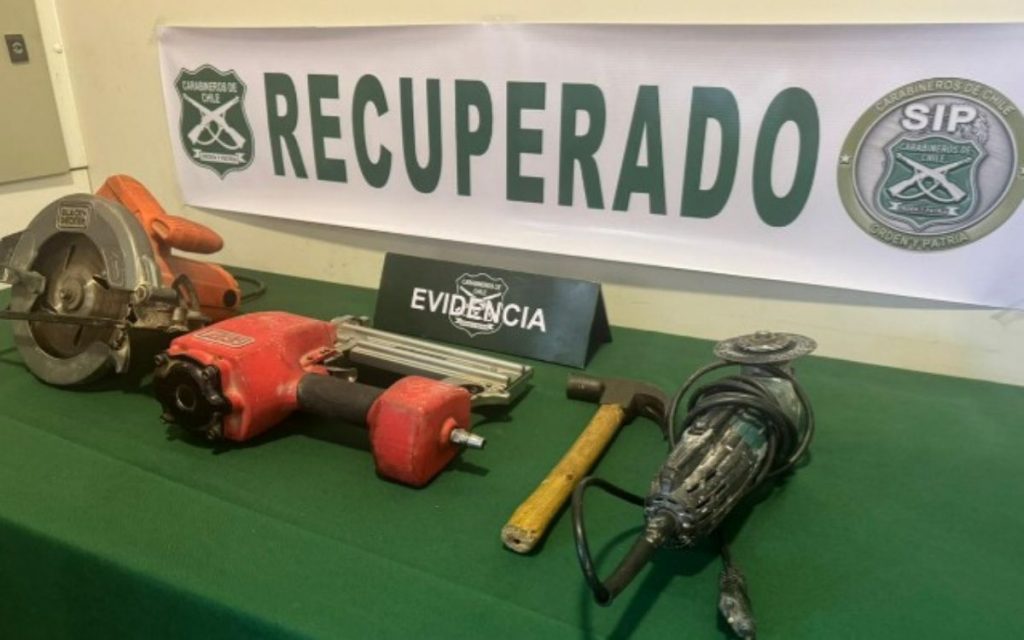 En La Ligua recuperan herramientas robadas a constructora