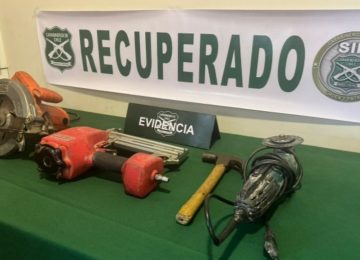 En La Ligua recuperan herramientas robadas a constructora