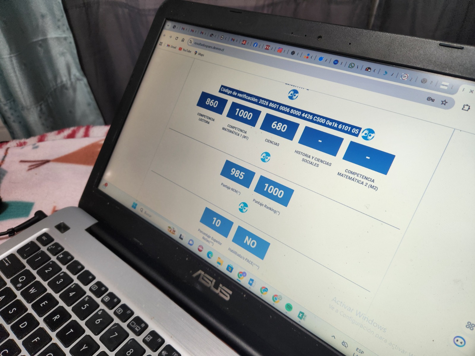 Andrea Cano Alegre, del Colegio Valle de Quillota, sacó Puntaje Nacional en la PAES