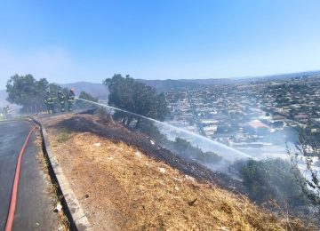 Incendio en el cerro Mayaca consumió media hectárea de pastizales