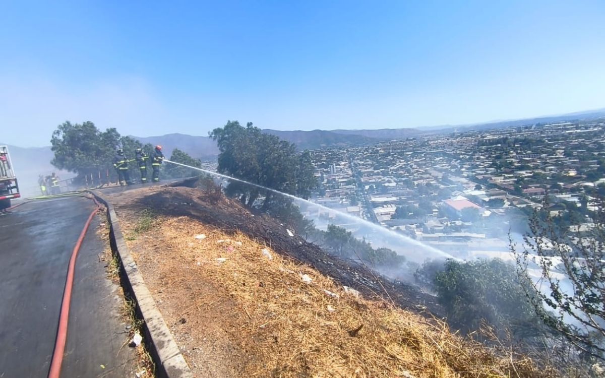 Incendio en el cerro Mayaca consumió media hectárea de pastizales