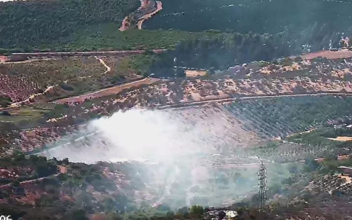 Reportan incendio forestal en el Cajón de San Pedro, en Quillota