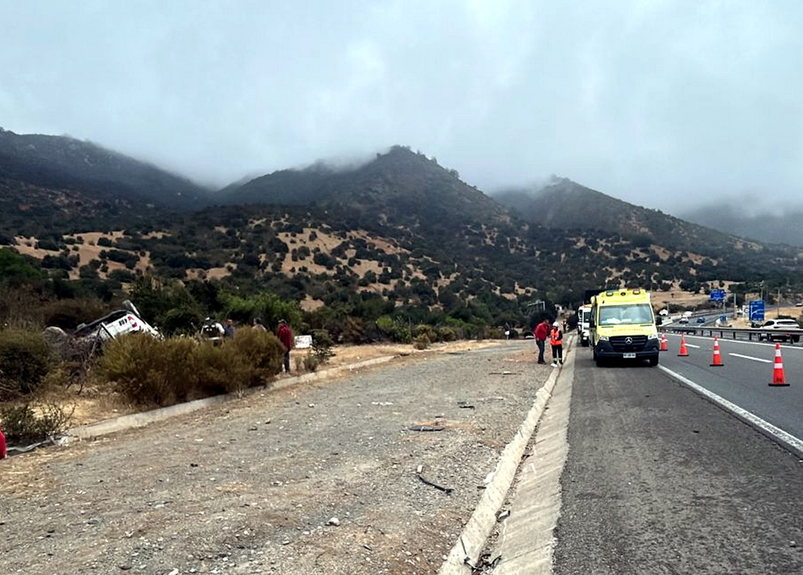 Un fallecido y cinco lesionados dejó accidente en Cuesta El Melón