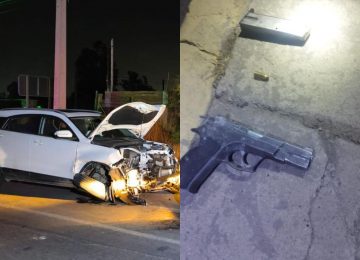 Vehículo robado hace menos de un mes apareció chocado en La Calera