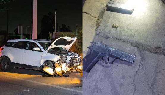 Vehículo robado hace menos de un mes apareció chocado en La Calera