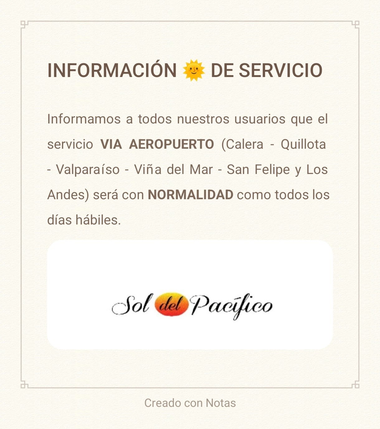 recorrido vía Aeropuerto