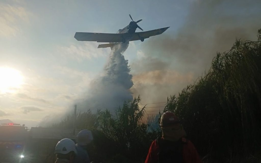 Combaten incendio en el sector Don Bosco de La Cruz