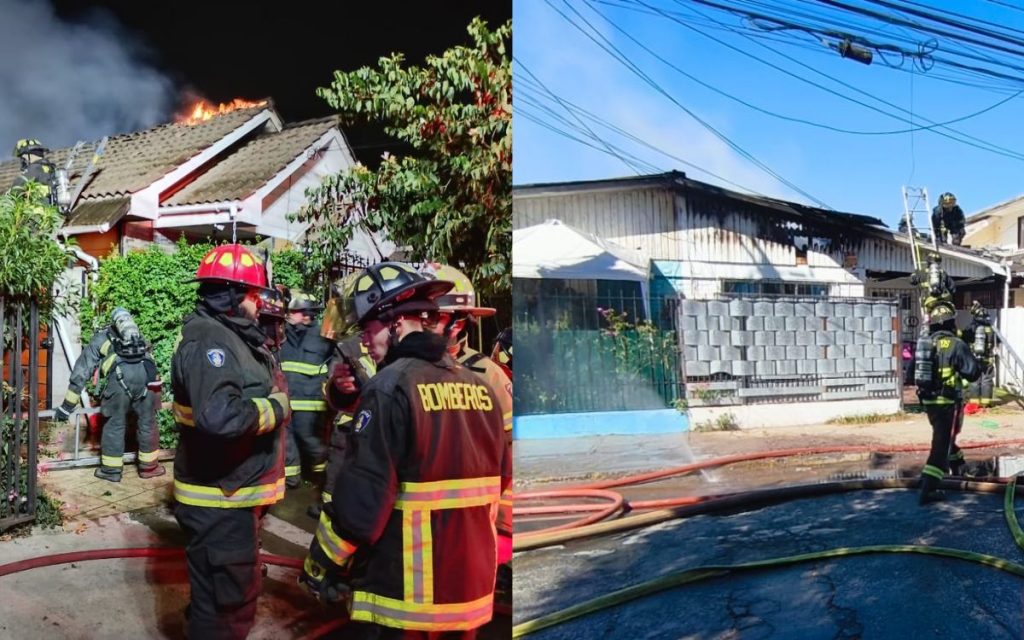 Incendios dejaron dos casas totalmente destruidas en Quillota