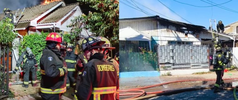 Incendios dejaron dos casas totalmente destruidas en Quillota
