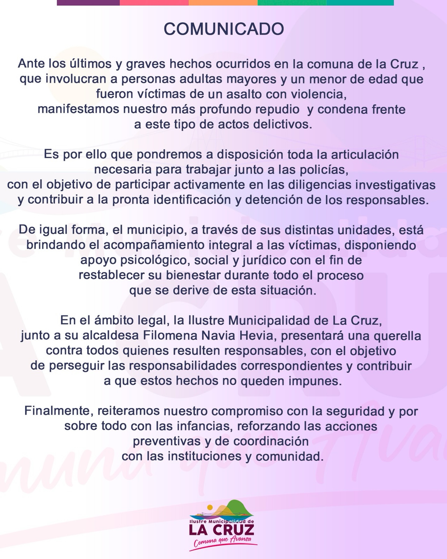 Municipio puso a disposición de la familia apoyo psicológico, social y jurídico