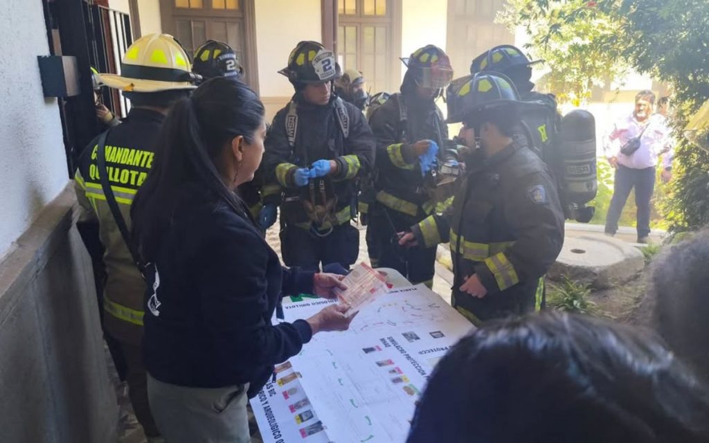 Se realizó simulacro de incendio en la Casa Colonial de Quillota