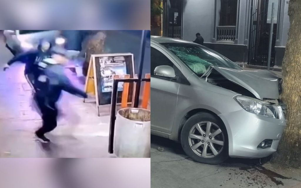 Colisión dejó dos lesionados en Quillota: auto que participó casi atropelló a peatones