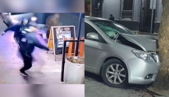 Colisión dejó dos lesionados en Quillota: auto que participó casi atropelló a peatones