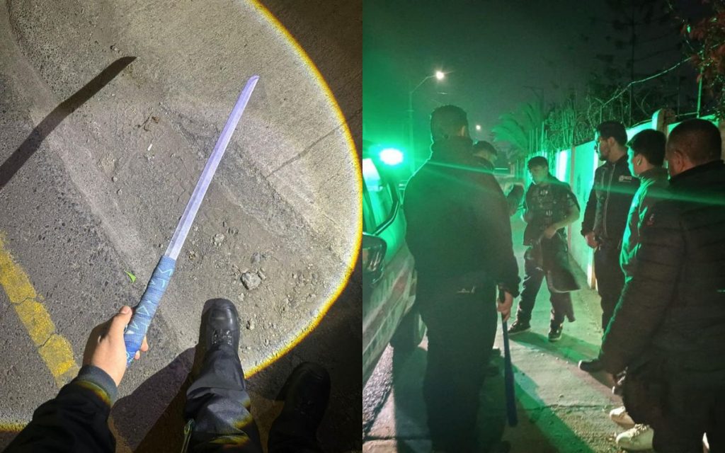 Detienen a dos menores que llevaban arma blanca de gran tamaño en La Calera