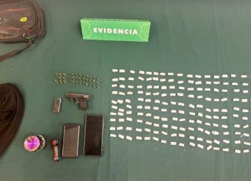 En Quillota detienen a motociclista que llevaba pistola y dosis de droga