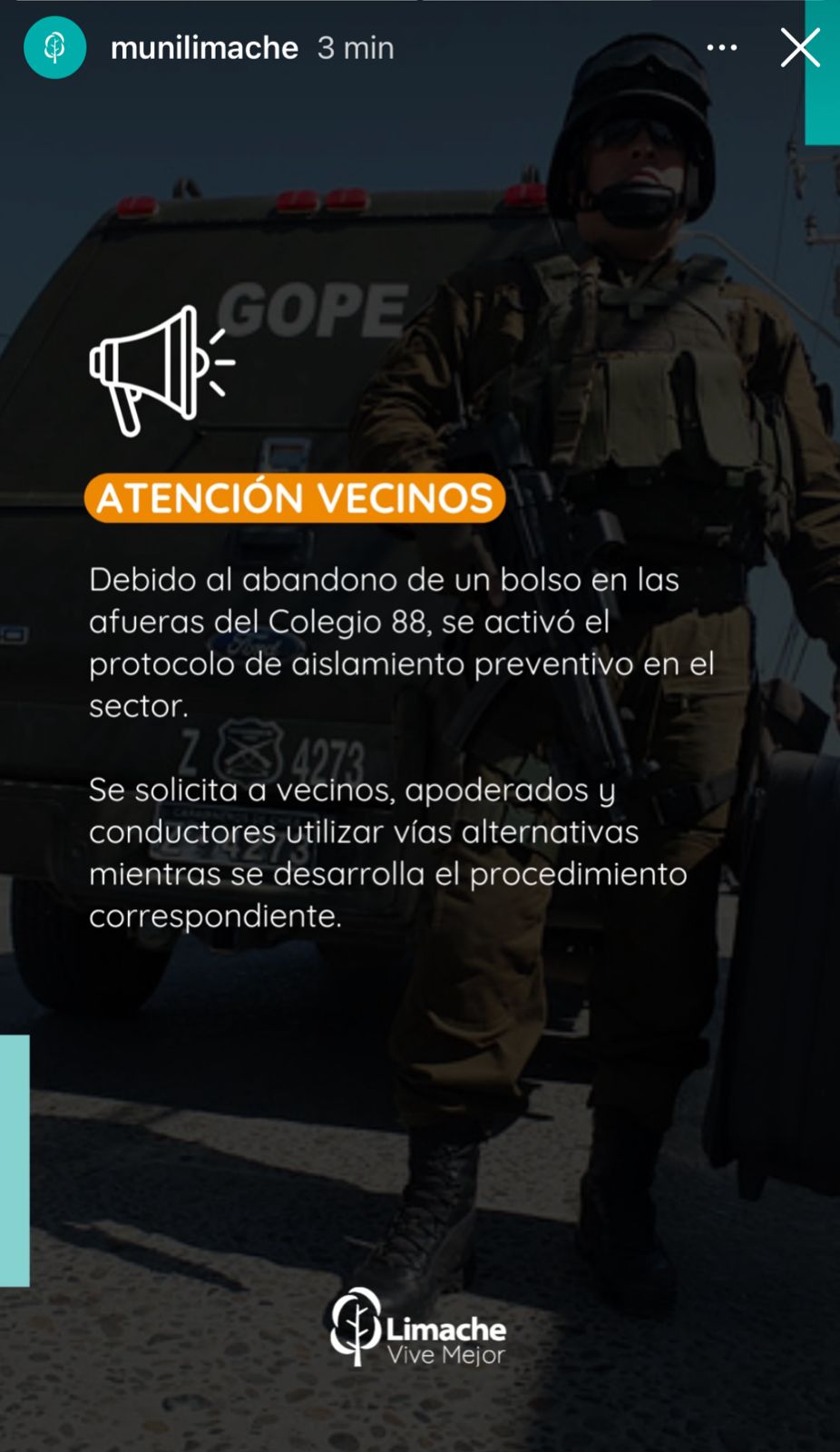 GOPE trabaja en la cárcel de Quillota y en Limache por supuestos artefactos explosivos