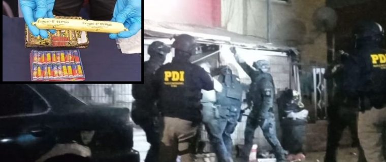 Quillota: Operativo deja 14 detenidos, incautación de drogas, armas y hasta explosivos