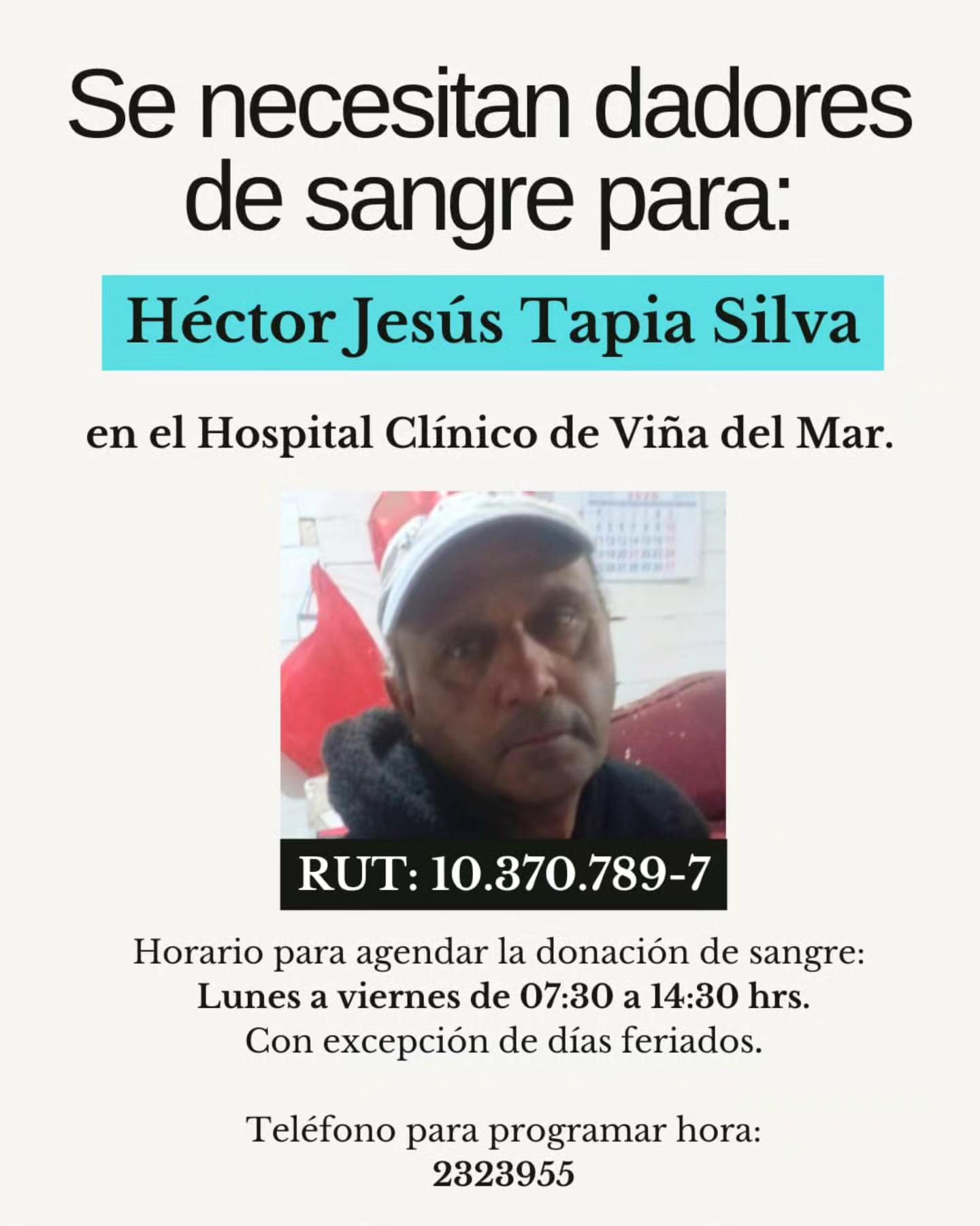 Héctor Tapia, jardinero de Quillota, está estable y con pequeñas mejorías en su salud