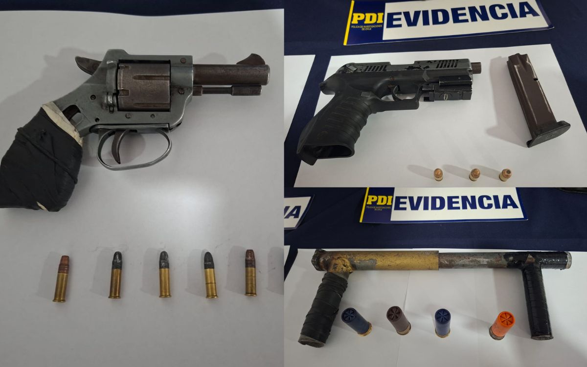 Quillota: Detienen a hermanos por tenencia de armas y municiones
