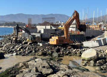Un 47 por ciento de avance llevan nuevas obras portuarias para la Caleta de Papudo
