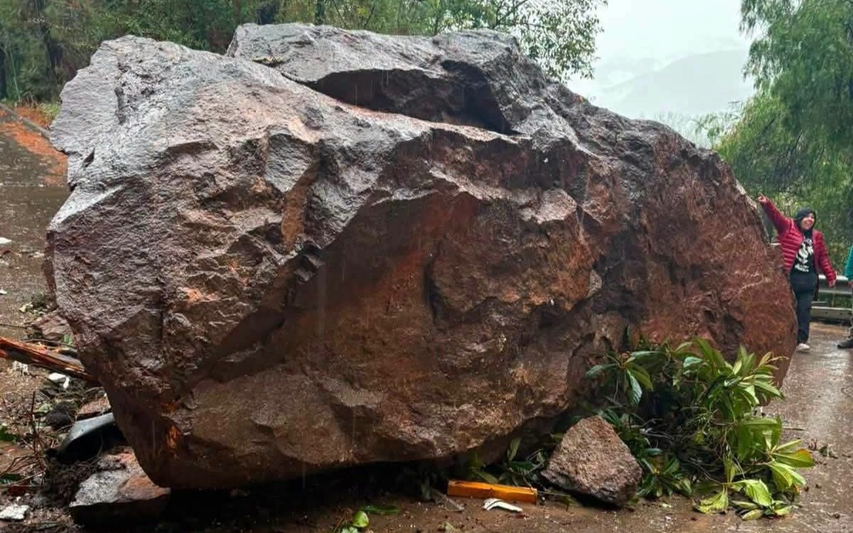 Adolescente se salvó de ser aplastada por roca de 40 toneladas en Putaendo